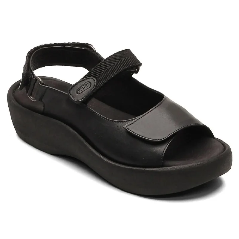 Wolky Jewel Sandal Black Leather (Women's)