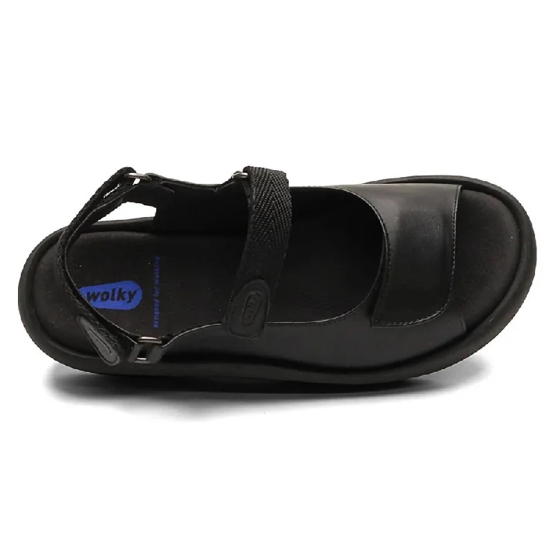 Wolky Jewel Sandal Black Leather (Women's)