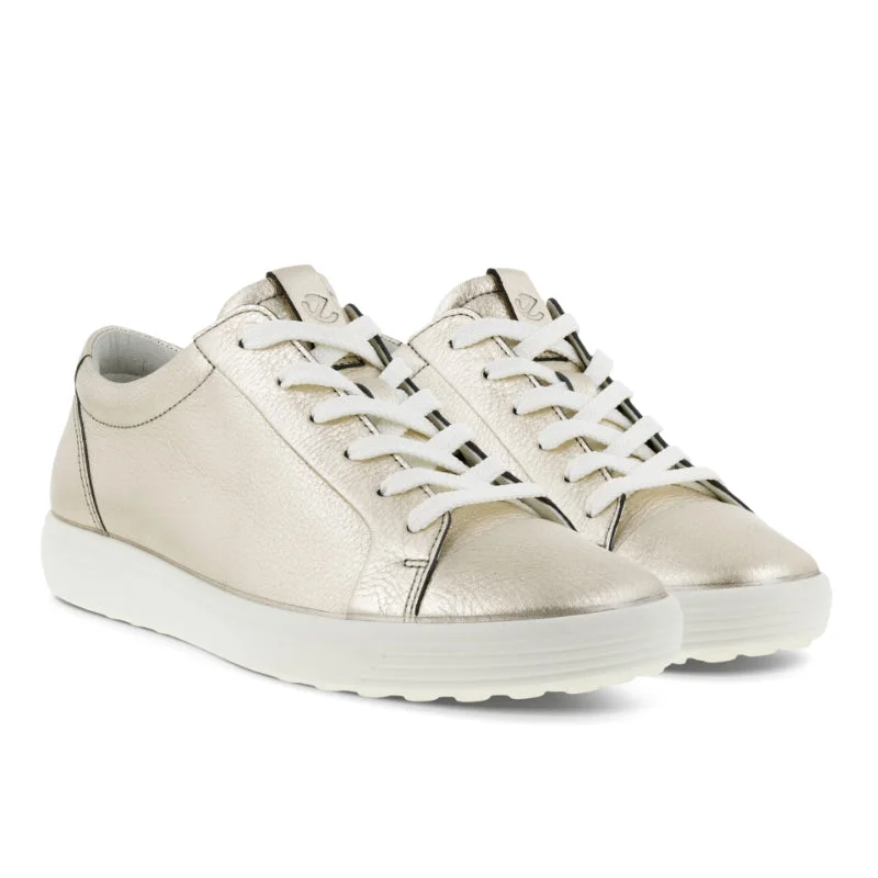 Women’s ECCO Soft 7 Mono 2.0 – Pure White Gold Leather