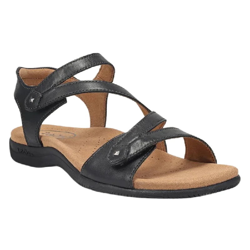 Taos Big Time Black Leather Sandal (Women's)