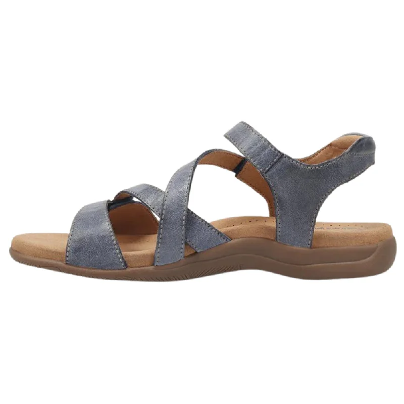 Taos Big Time Dark Blue Leather Sandal (Women's)