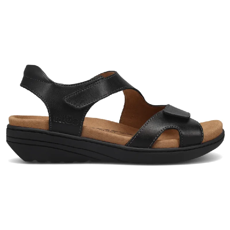 Taos Serene Black Leather Sandal (Women's)