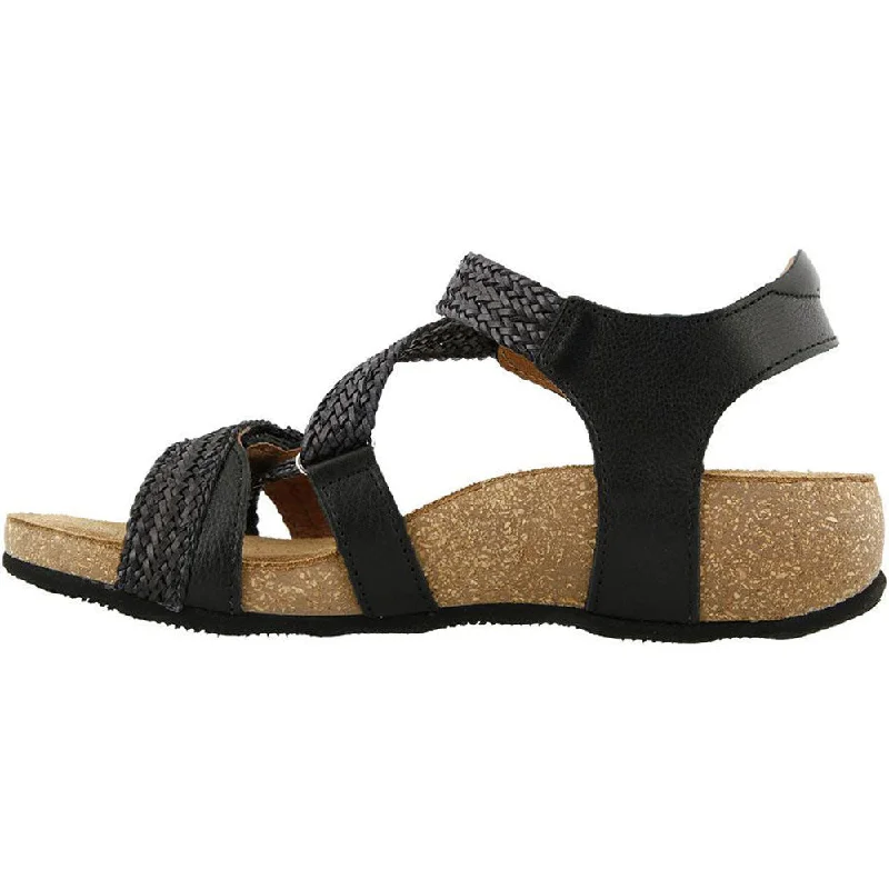 Taos Trulie Sandal Black Leather (Women's)