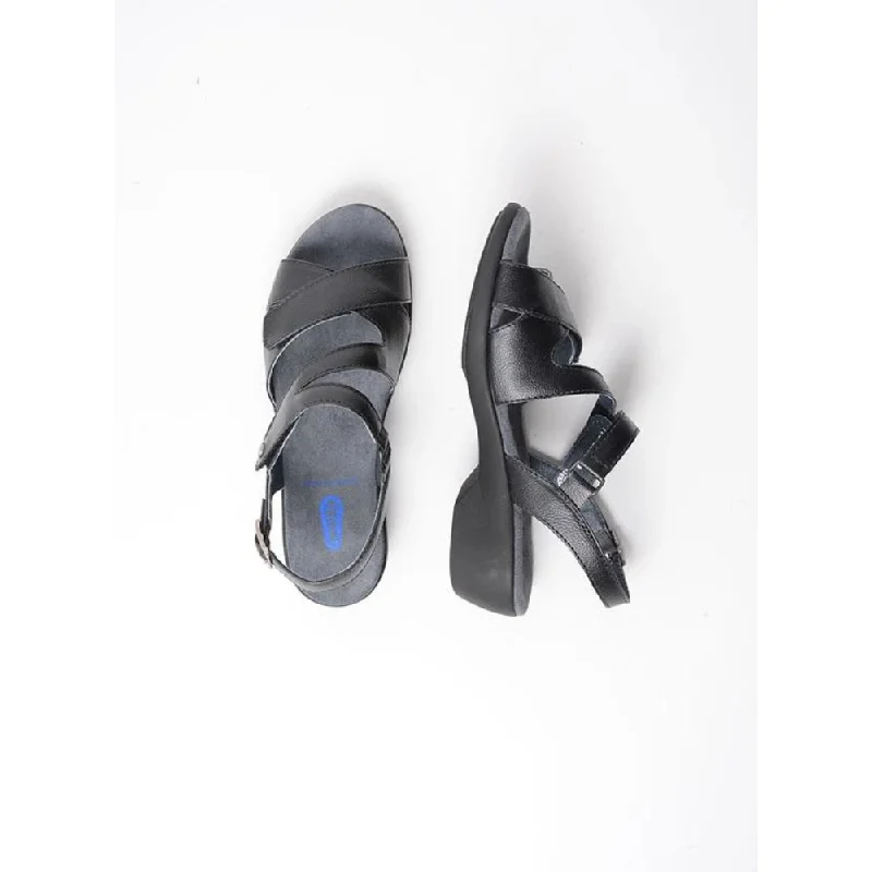 Wolky Fria Black Leather Sandal (Women's)