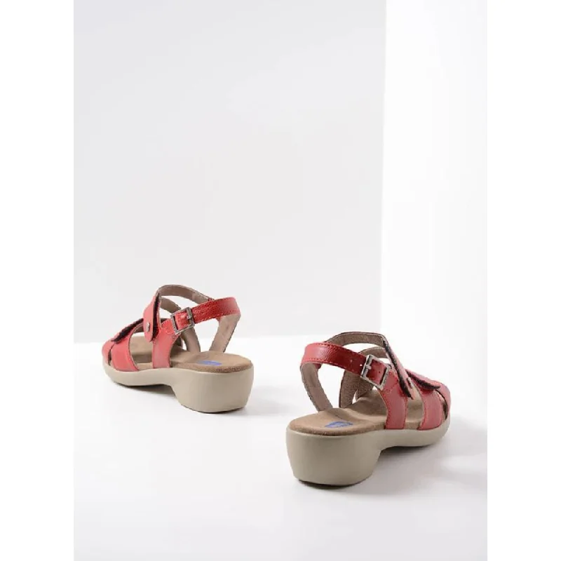 Wolky Fria Red Leather Sandal (Women's)