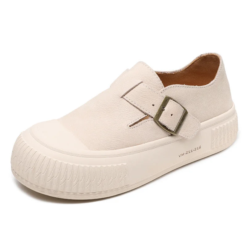 Women Handmade Minimalist Soft Leather Casual Shoes