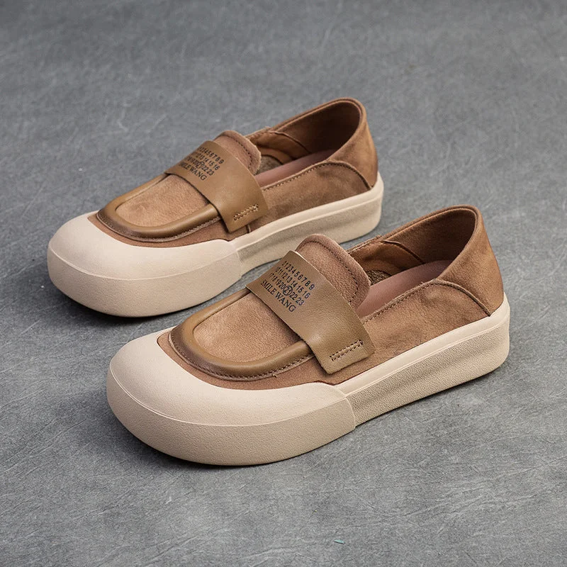 Women Minimalist Leather Flat Casual Shoes