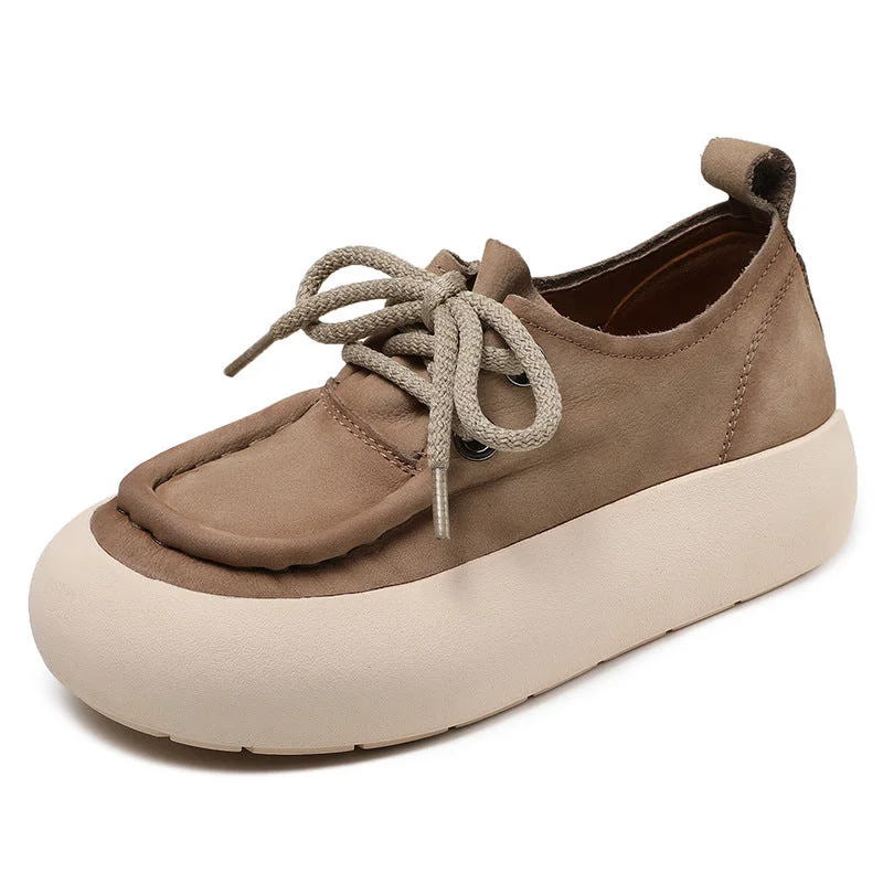 Women Minimalist Leather Flat Casual Shoes