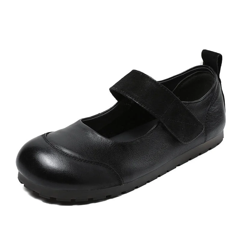 Women Minimalist Retro Leather Soft Flat Casual Shoes