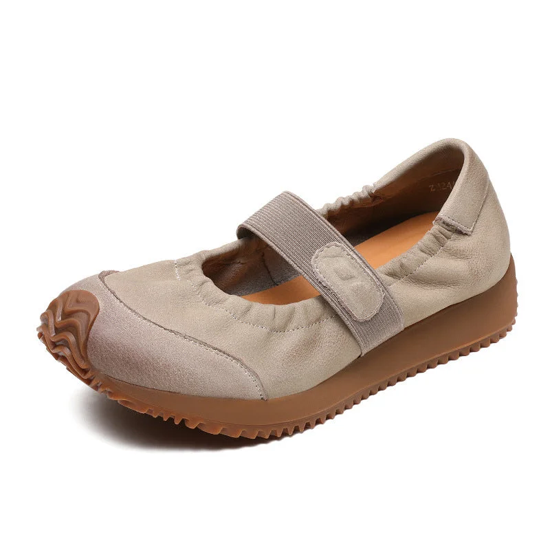 Women Retro Soft Leather Minimalist Causal Shoes