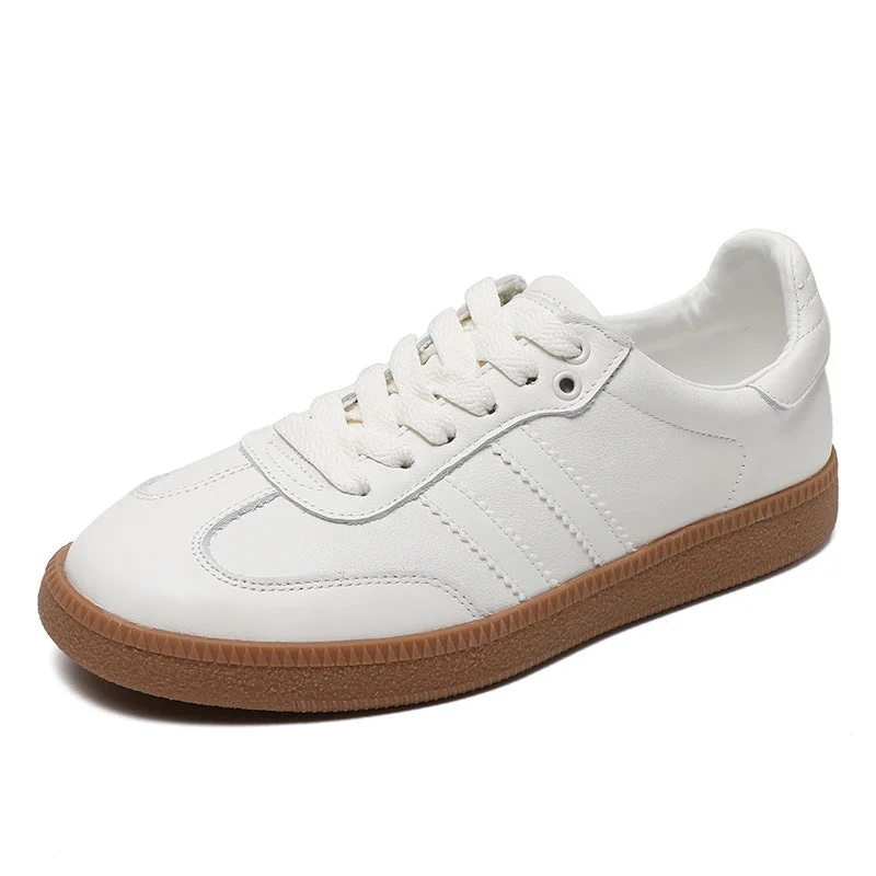 Women Soft Leather Flat Training Casual Shoes