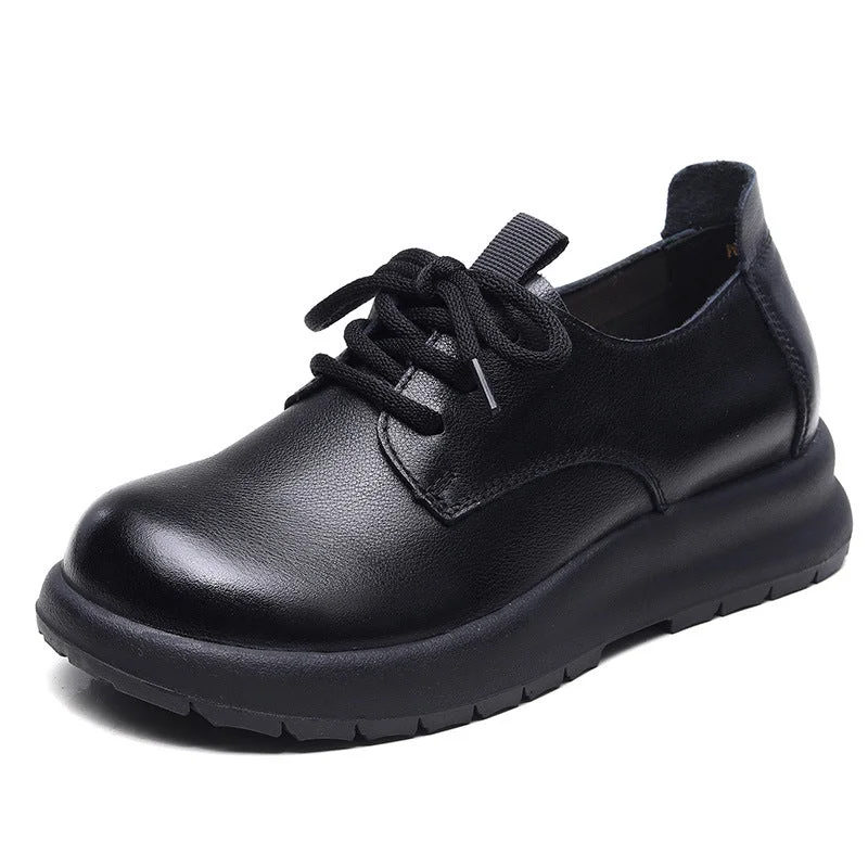 Women Soft Solid Leather Minimalist Casual Shoes