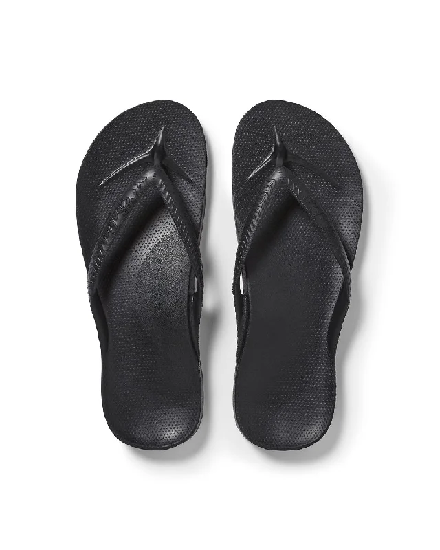 Archies Arch Support Jandals - Black