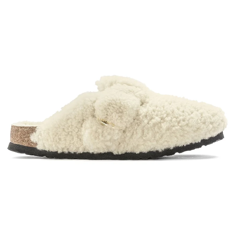 Boston Big Buckle Teddy Shearling Eggshell