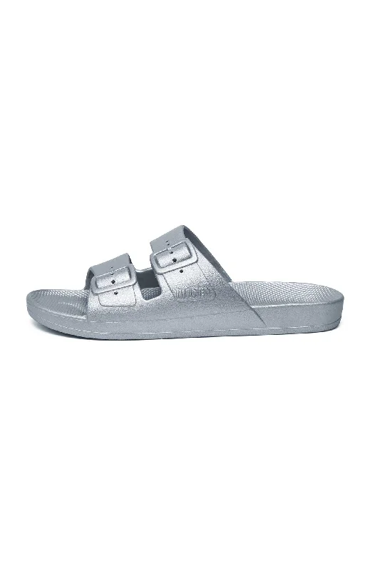 Carter Silver Vegan Slides