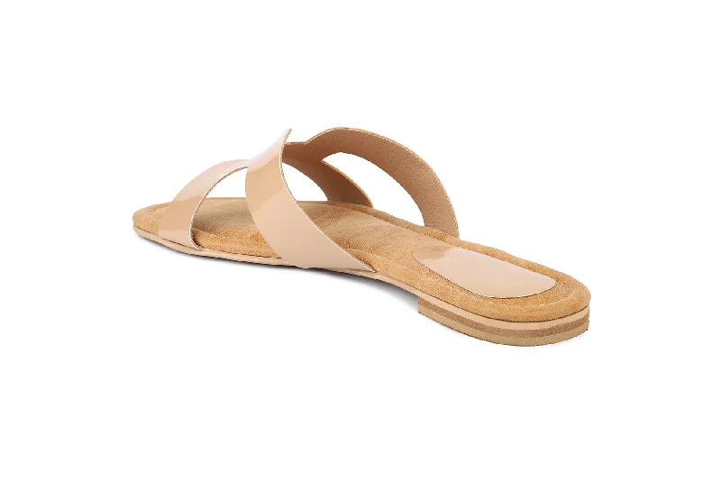 Women Beige Slides Sandals