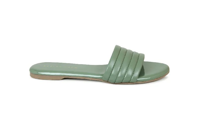 Women Green Slides Flats