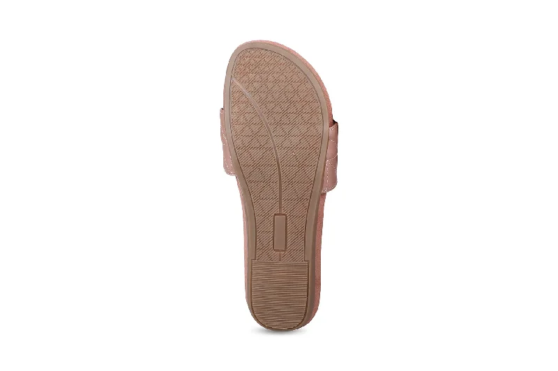 Women Peach Slides Flats