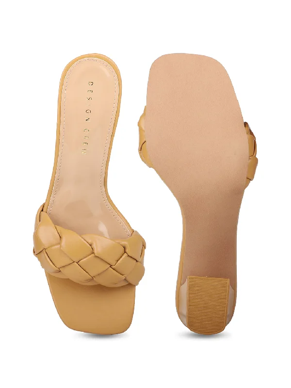 Women Beige Slides Sandals