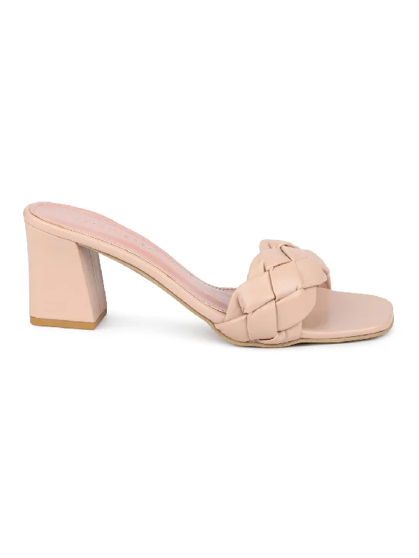 Women Peach Slides Sandals