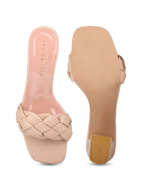 Women Peach Slides Sandals