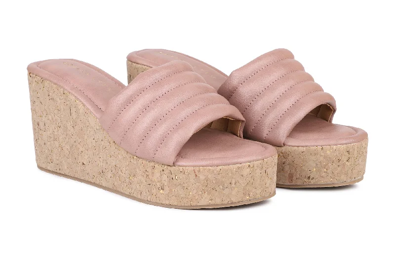 Women Pink Slides Flats