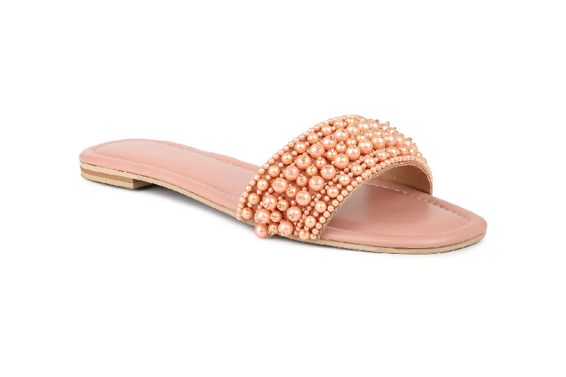 Women Pink Slides  Flats