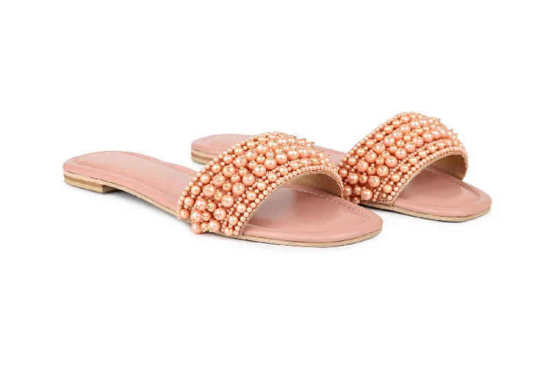 Women Pink Slides  Flats