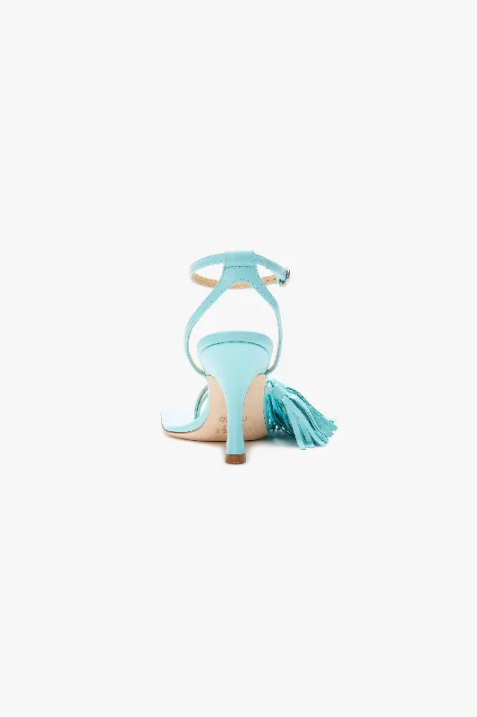 Delta High Tassel Sandal Turquoise