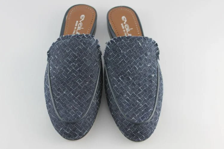 Denim Woven Mule