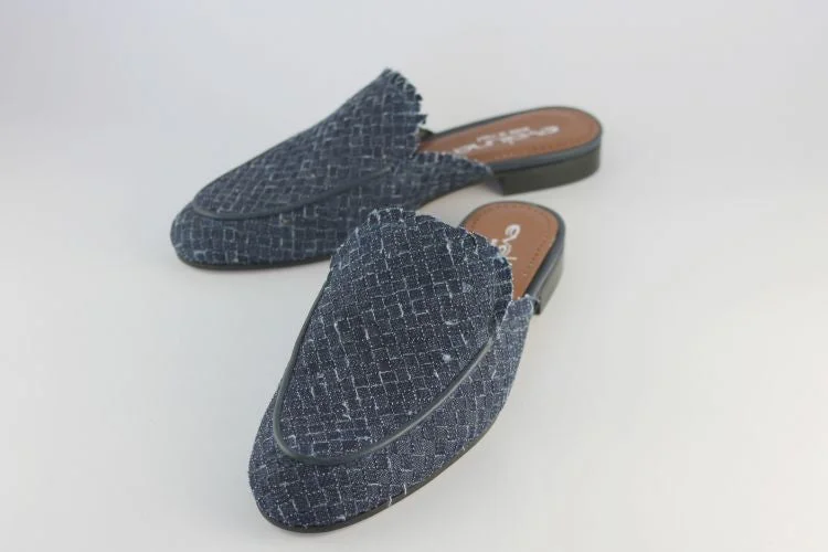 Denim Woven Mule