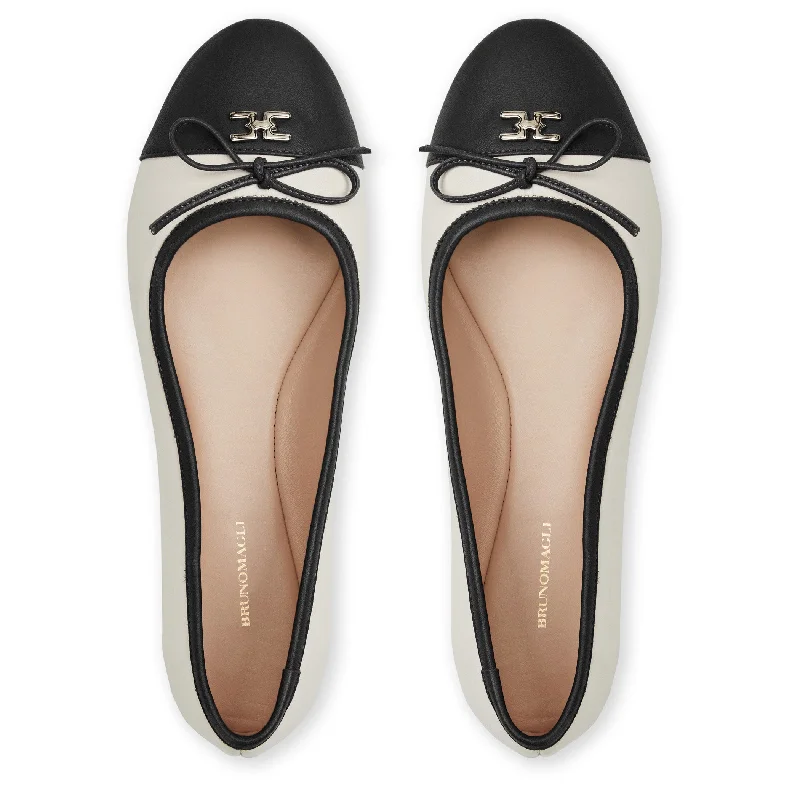 DONATELLA Ballet Flat  BLACK/CREAM