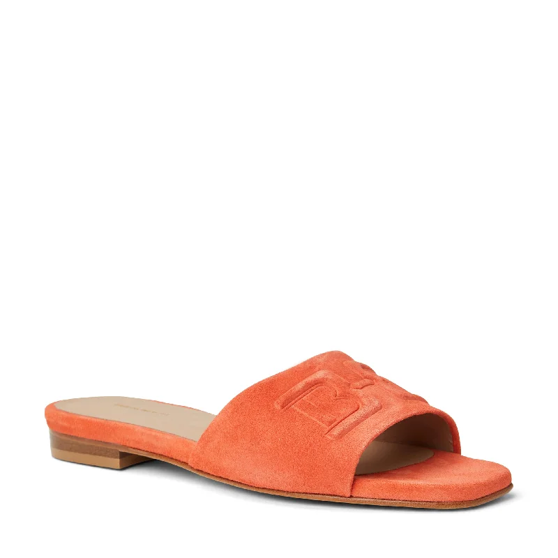 FABIA Single Banded slide ORANGE SUEDE