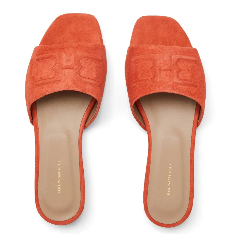 FABIA Single Banded slide ORANGE SUEDE