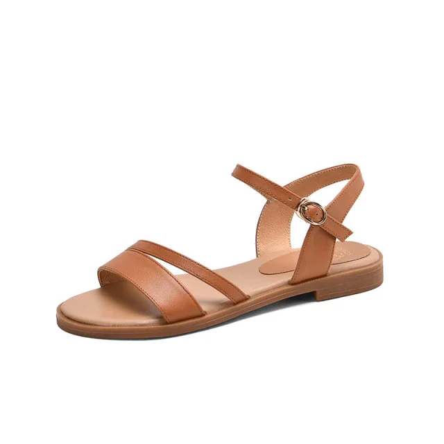 Glenda Women's Flat Summer Leather Sandal