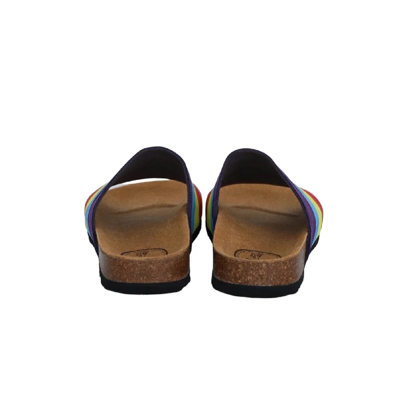 'Jerry' Vegan Leather Slides by Good Guys Don't Wear Leather - Rainbow