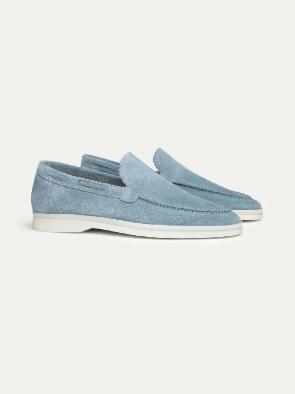 Lady Pastel Light Blue Yacht Loafers