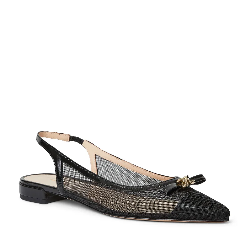 PAMINA slingback Flat  BLACK PATENT