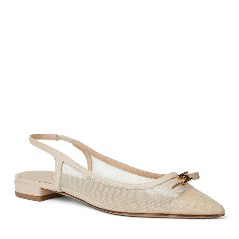 PAMINA slingback Flat  SAND PATENT