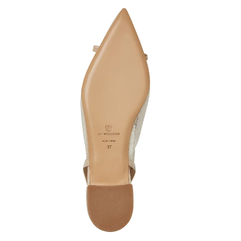 PAMINA slingback Flat  SAND PATENT