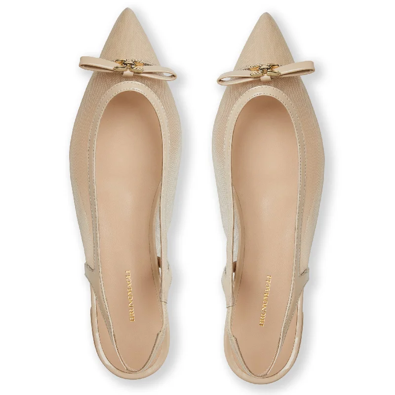 PAMINA slingback Flat  SAND PATENT