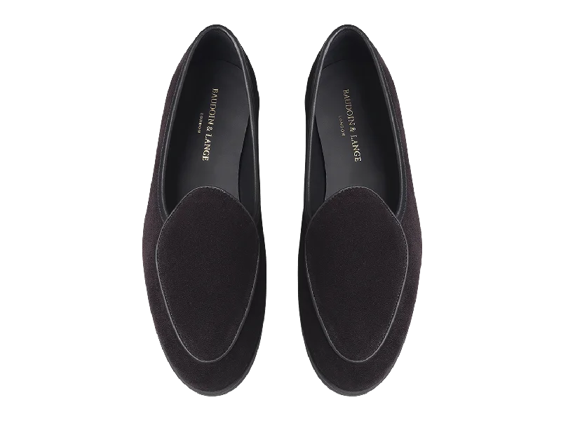 Stride Loafers in Cedre Noir Suede Dark Sole