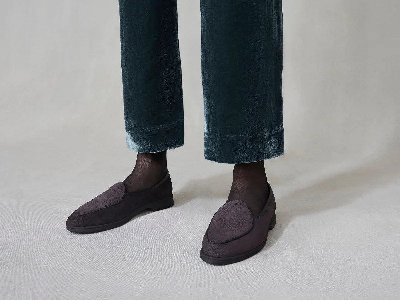 Stride Loafers in Cedre Noir Suede Dark Sole