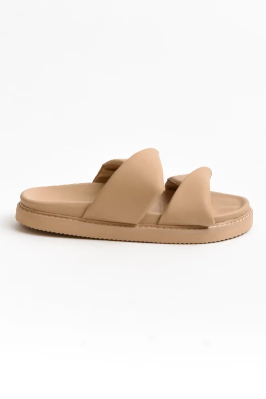 Tactful Nude Leather Slide