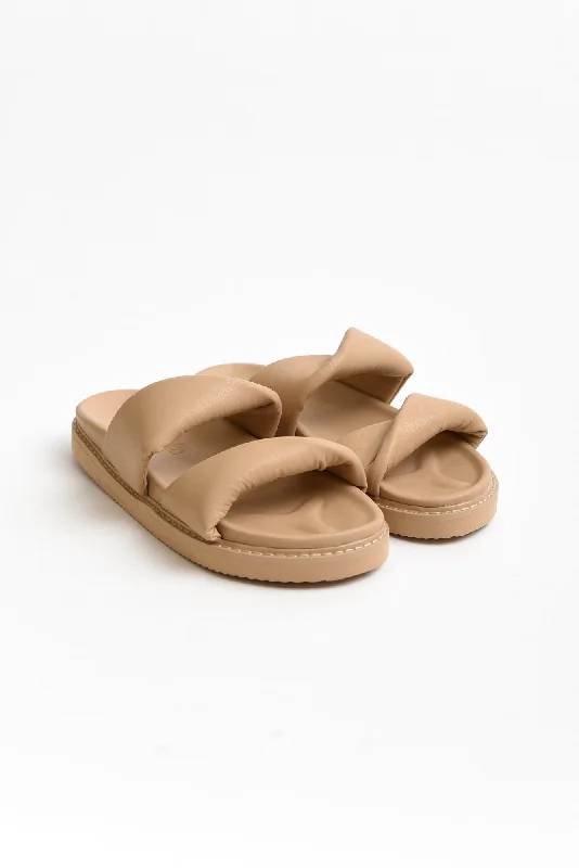 Tactful Nude Leather Slide