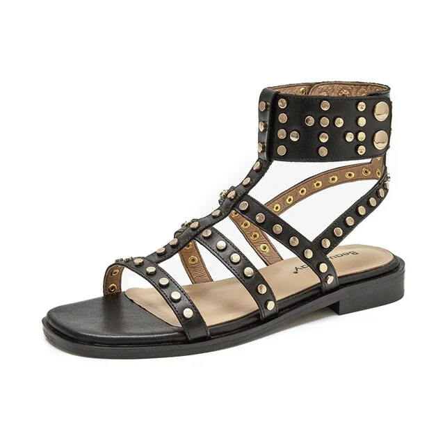 USS Shoes Bryony Women's Leather Gladiator Flat Sandal