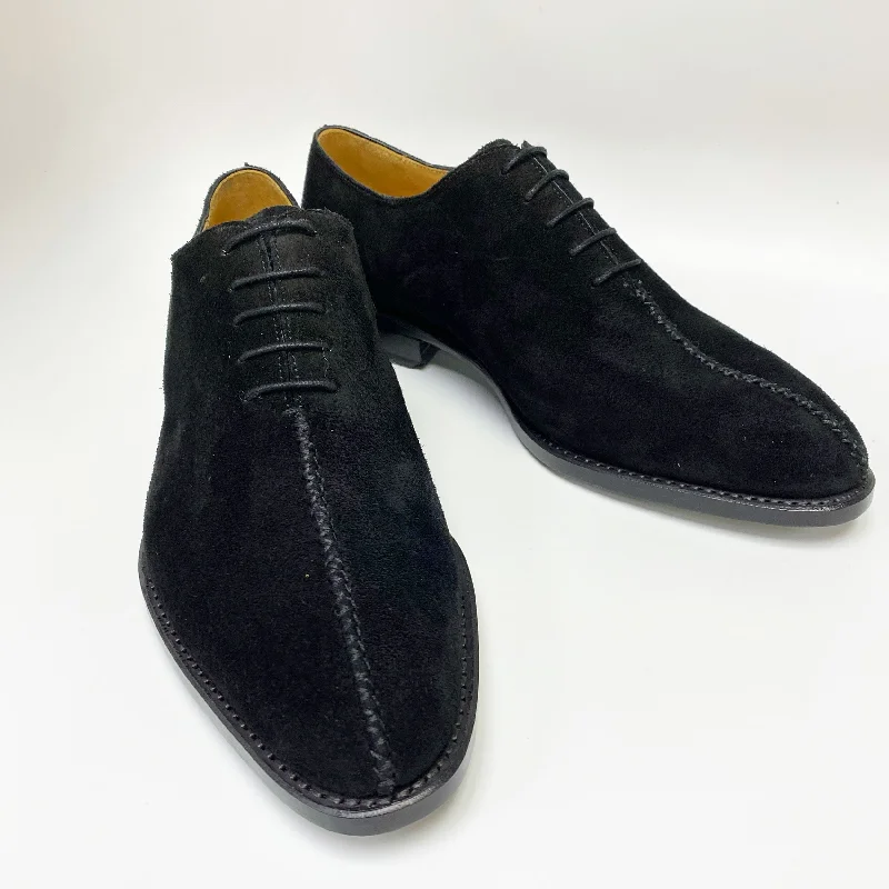 ""Derrick"" Suede Lace-Up Oxford Black