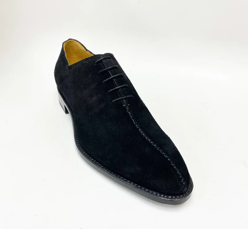 ""Derrick"" Suede Lace-Up Oxford Black