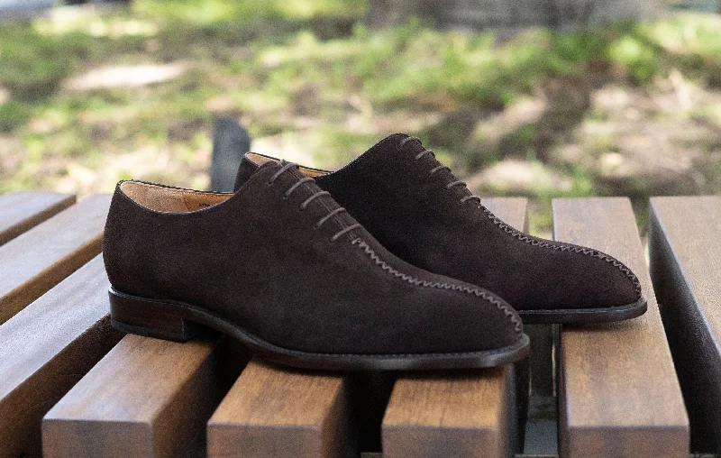 ""Derrick"" Suede Lace-Up Oxford Brown