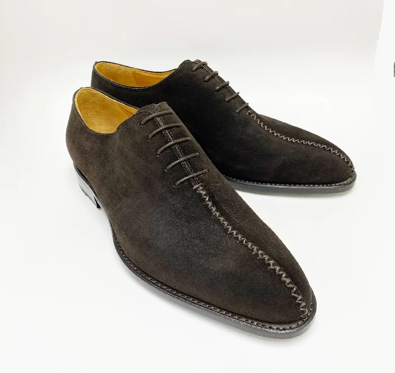 ""Derrick"" Suede Lace-Up Oxford Brown